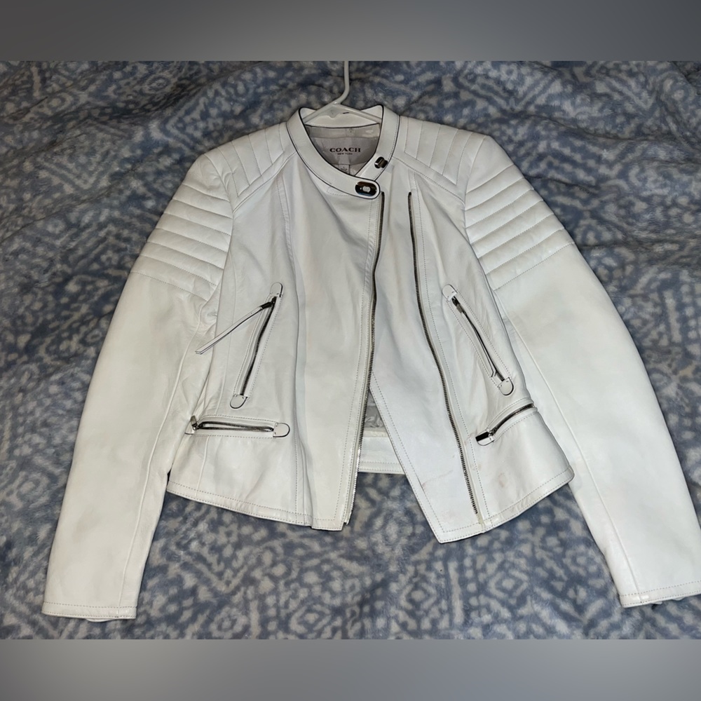 Leather Coach Jacket missing zipper